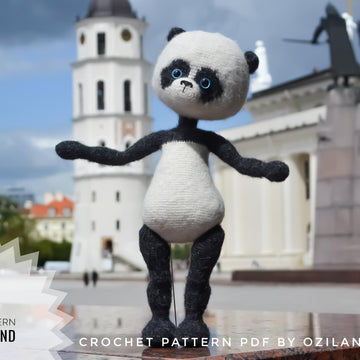 Crochet Pattern Basi the Panda Amigurumi toy