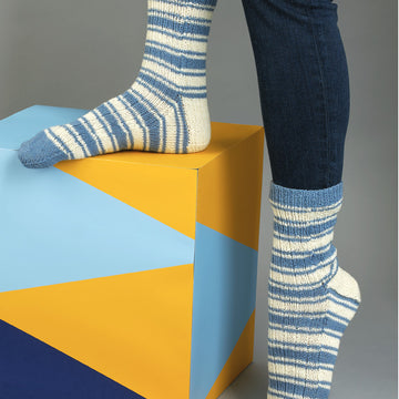 "Klaus Striped Socks" - Socks Knitting Pattern in MillaMia Naturally Soft Sock