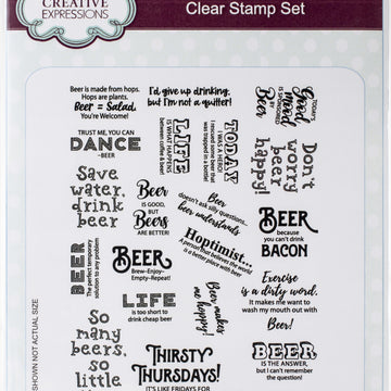Creative Expressions A5 Clear Stamp Set - Beer Happy