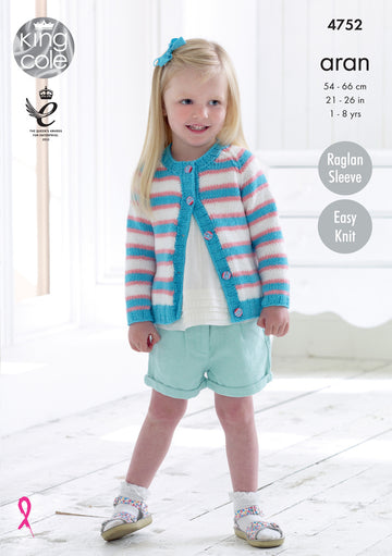 Cardigans in King Cole Comfort Aran - 4752 - Leaflet