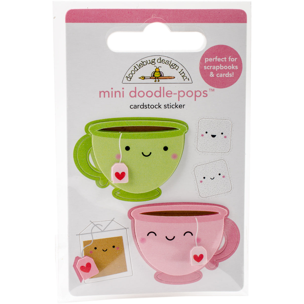 Doodlebug Doodle-Pops 3D Stickers - Cream & Sugar Tea For Two