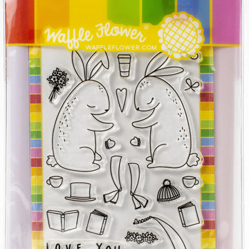 Waffle Flower Crafts Waffle Flower Stamp & Die Set - Love You Bunnies