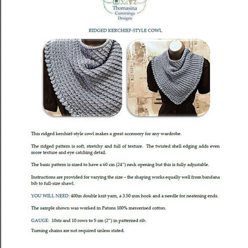 Ridged Kerchief-Style Cowl