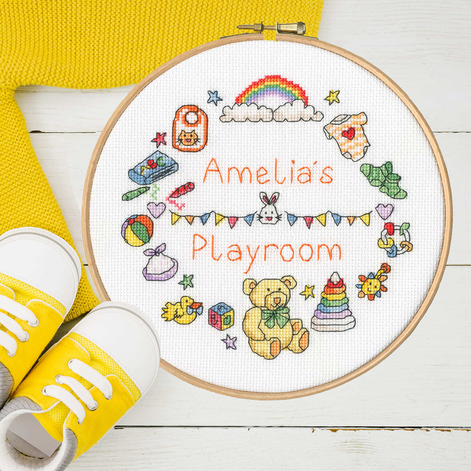 Bothy Threads My Playroom Cross Stitch Kit - 17.5cm circle
