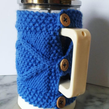 Aran Diamond Coffee Cozy
