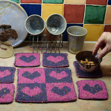 Heart Coasters and Table Mat