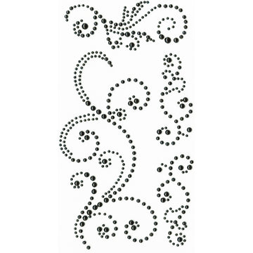 Eyelet Outlet Adhesive Pearl Swirls 468/Pkg - Black