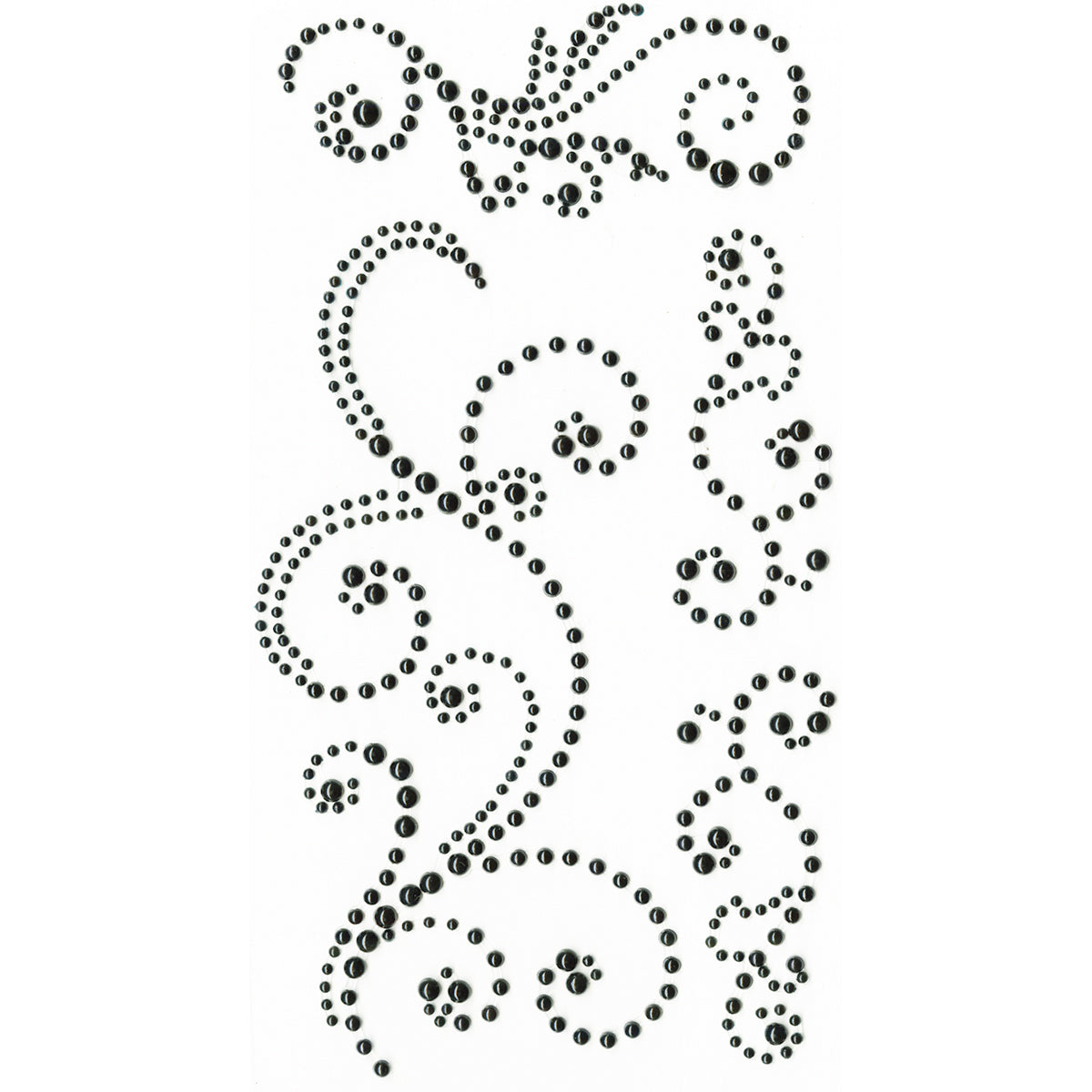 Eyelet Outlet Adhesive Pearl Swirls 468/Pkg - Black