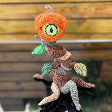 Pumpkin Tree Crochet pattern Halloween pumpkin Crochet one-eyed pumpkin Halloween creepy decorations