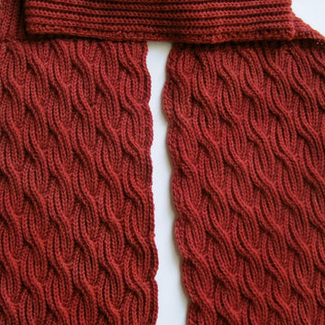 Brioche Cabled Turtleneck Scarf