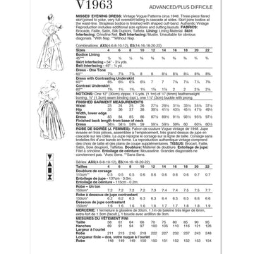 Vogue Sewing Misses’ Evening Dress V1963 - Sewing Pattern