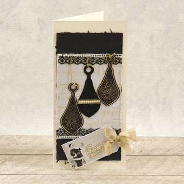 Artdeco Creations Dimensional Decorations Cut, Foil & Emboss Dies - Stippled Bauble 1.2"X2.9"