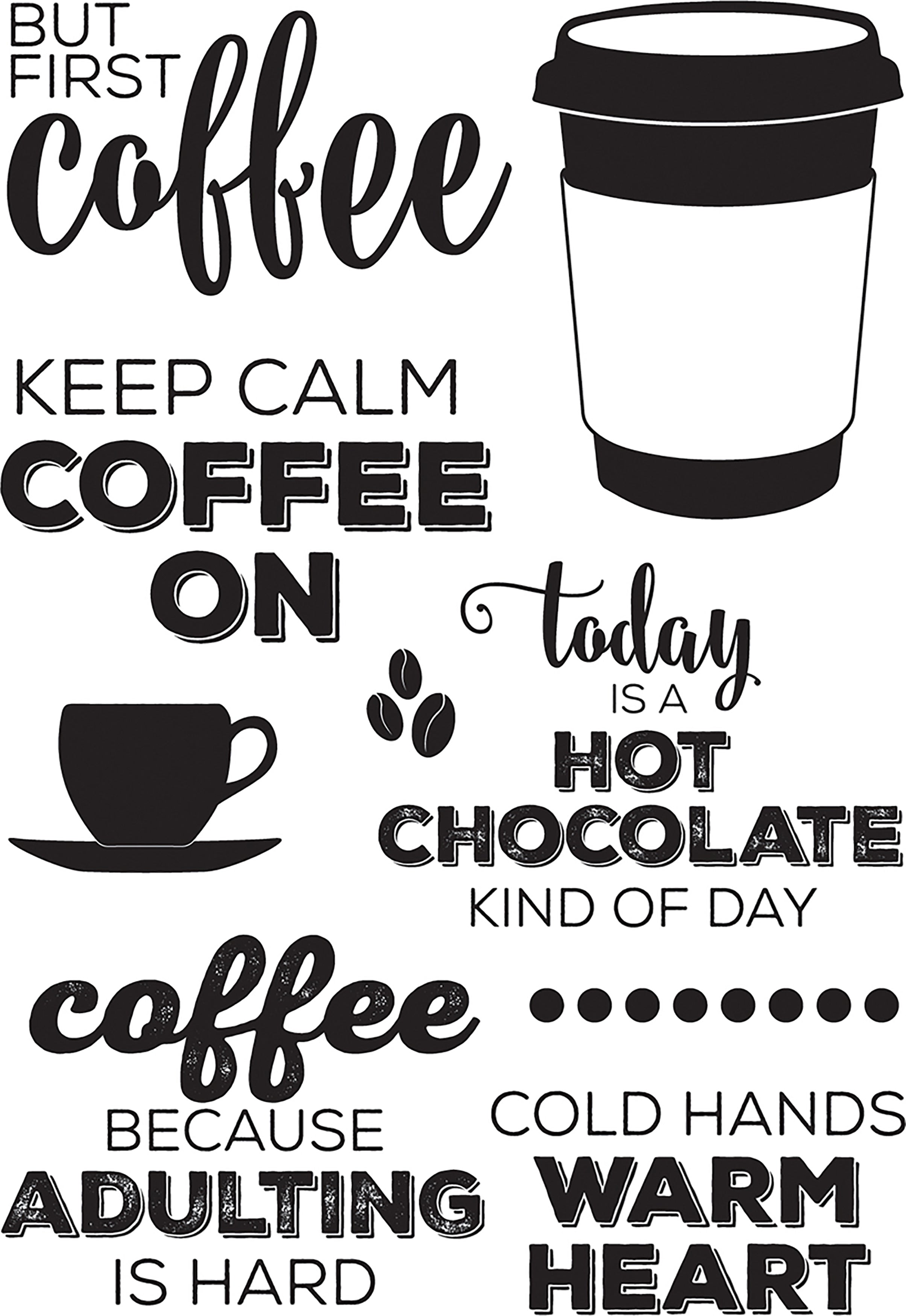 Echo Park Paper Echo Park Stamps - But First Coffee