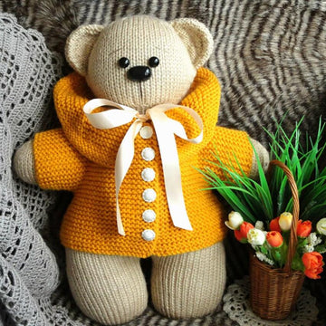 Teddy Bear Toy Animal Pattern Knitted Bear