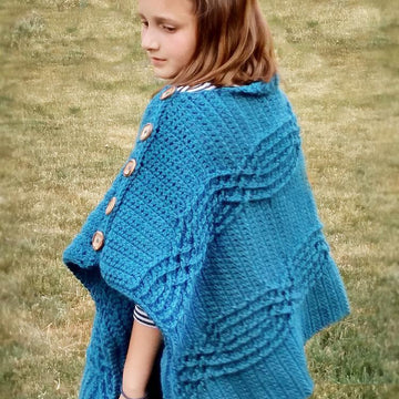 Cabled Poncho