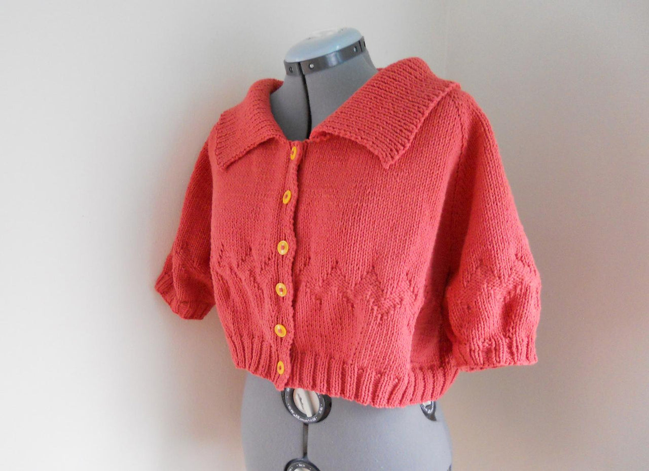 Chevron Cropped Cardigan