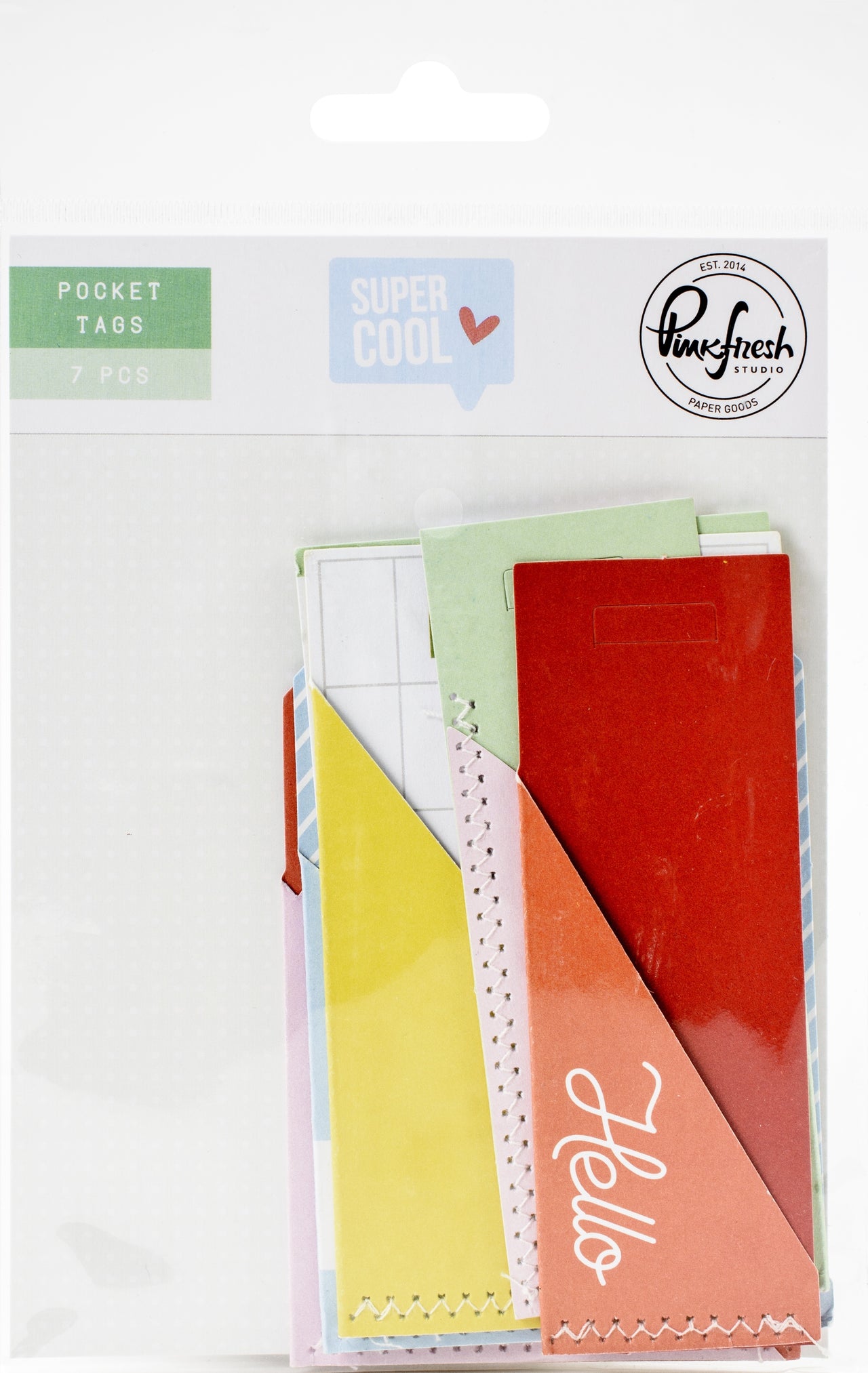 Pinkfresh Studio Super Cool Journaling Pockets 7/Pkg - W/Stitched Accents