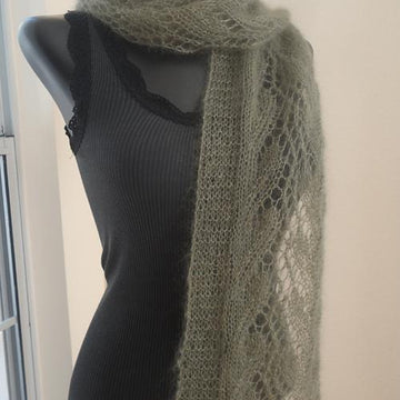 #154 Gossamer One-Ball Lace Scarf