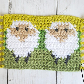 Dancing Sheep Mug Rug