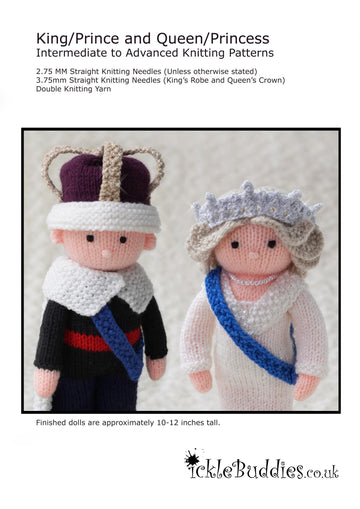 Dolls x 2 - King & Queen KNITTING pattern