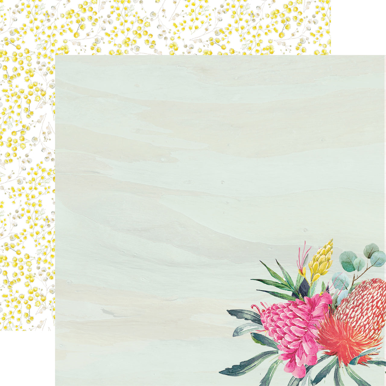 Kaisercraft Native Breeze Double-Sided Cardstock 12"X12" 10/Pkg - Wattle Flower