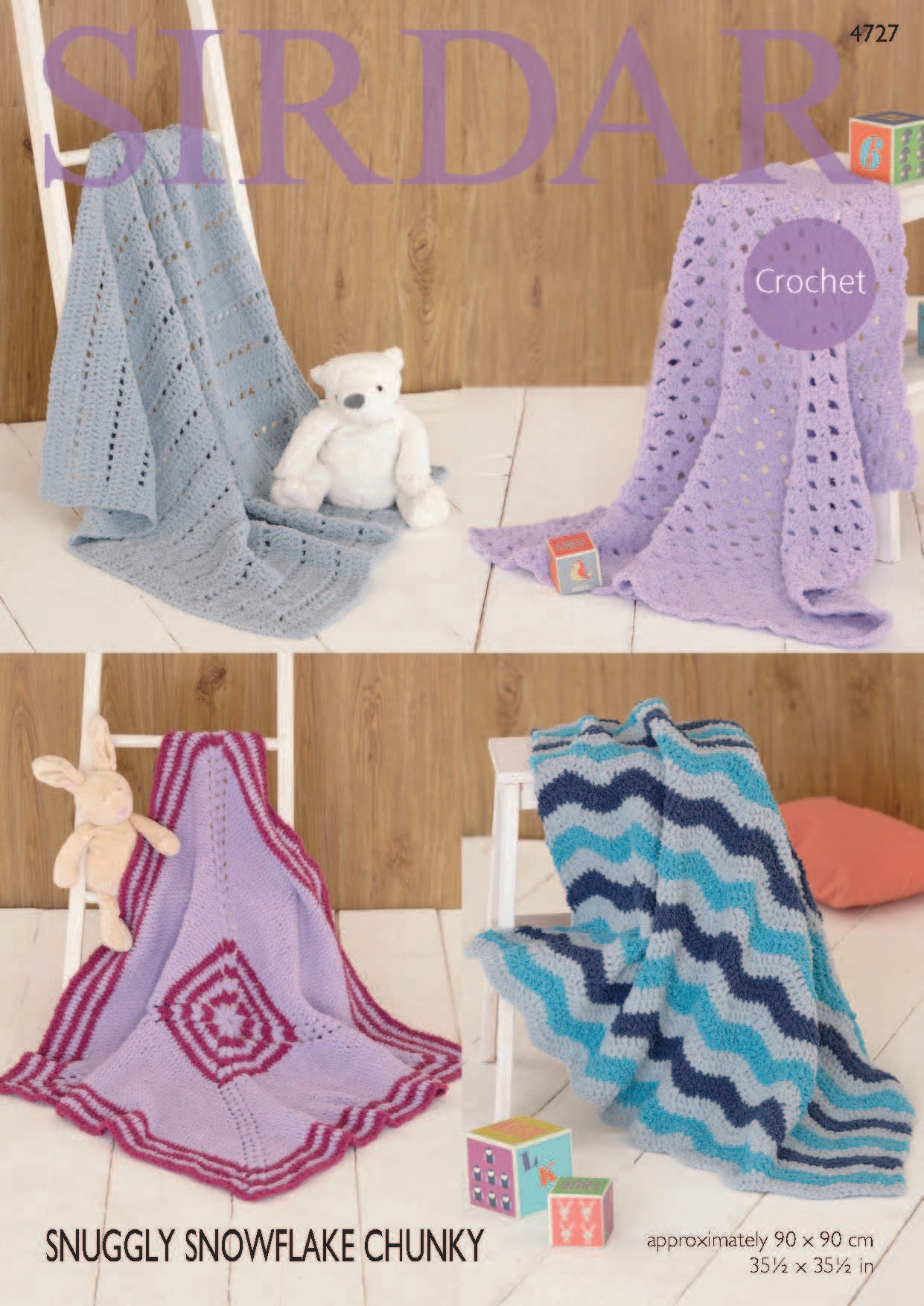 Blankets in Sirdar Snuggly Snowflake Chunky - 4727 - Downloadable PDF