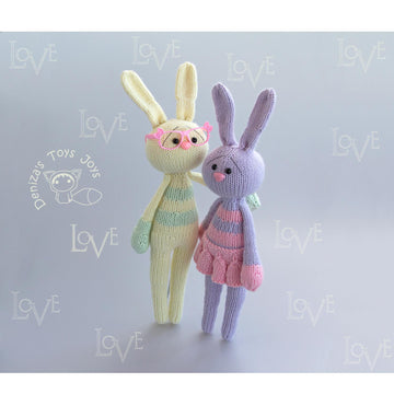 Couple of Bunnies. Stripy series Toys.