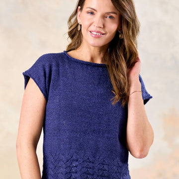 Athens Lace Hem Top in West Yorkshire Spinners Solstice 4ply - Downloadable PDF