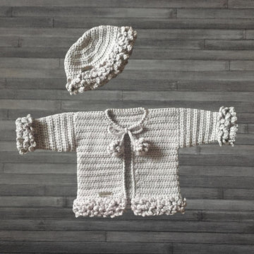 Harriet Newborn to 10 Years Cardigan and Hat Set