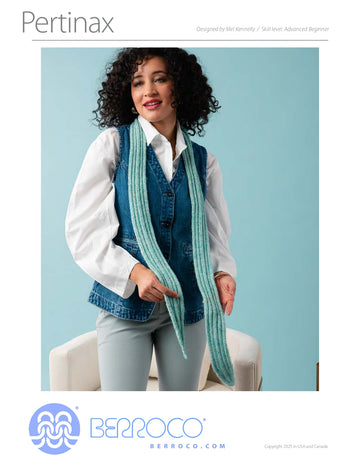 Pertinax Scarf in Berroco Aurelia - Downloadable PDF