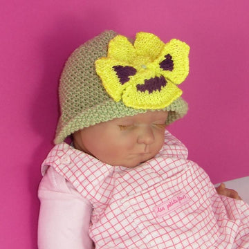Baby Pansy Flower Summer hat