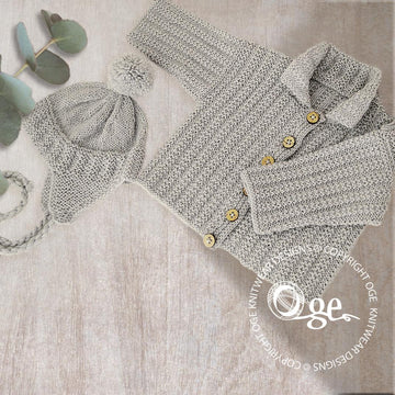 Baby Pilot Jacket & Matching Hat - P131