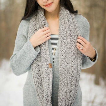 Braided Cabled Cowl & Slouchy Beanie