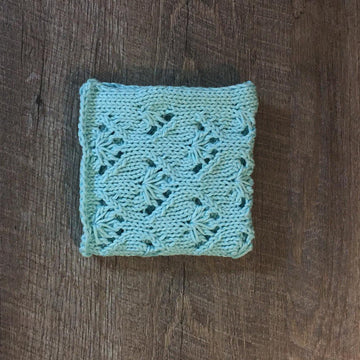 Knitted Square Fan Lace Stitch