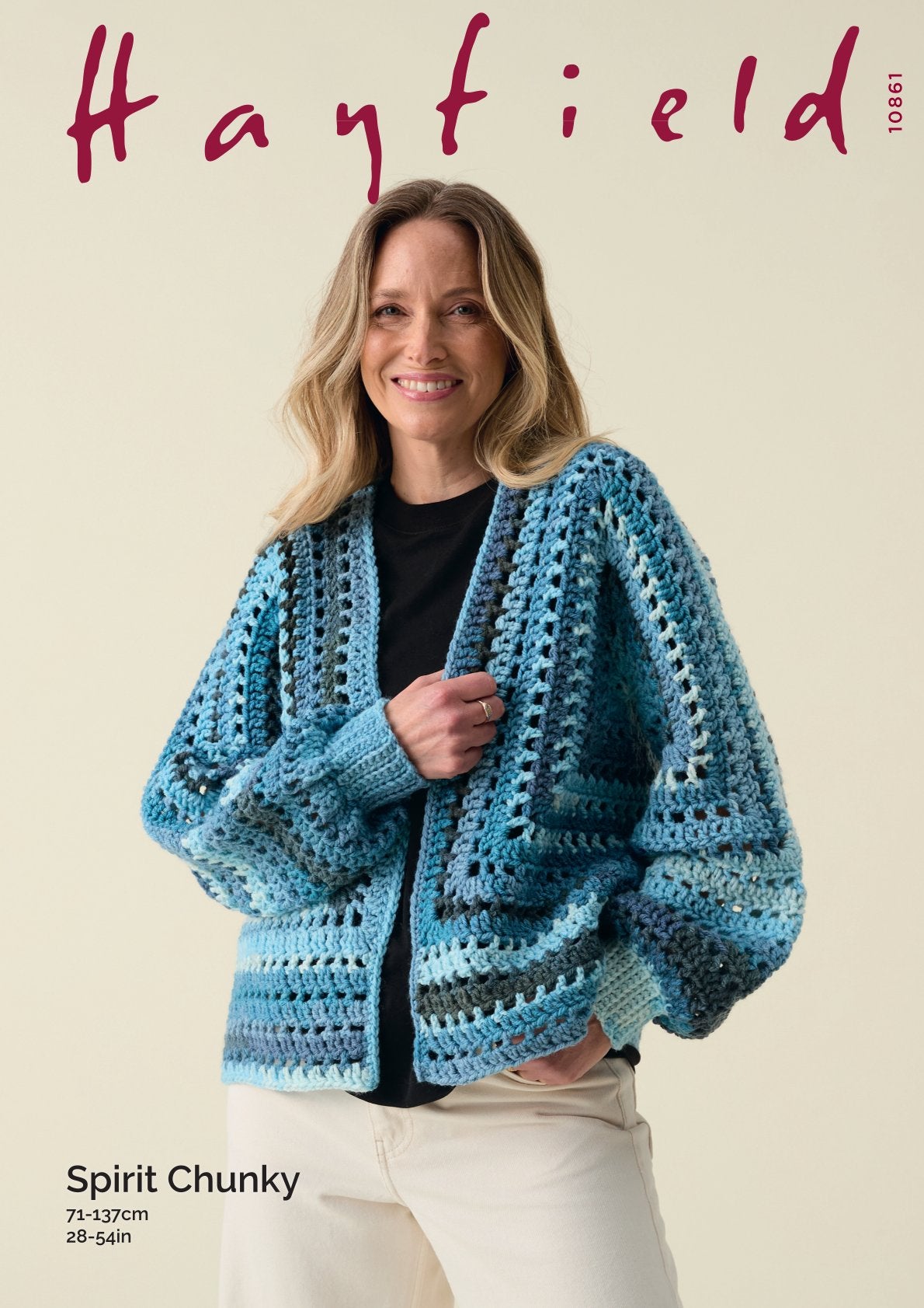 Crochet Cardigan in Hayfield Spirit Chunky - 10861 - Downloadable PDF