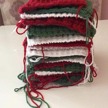 Christmas Patchwork Blanket Knitting Pattern
