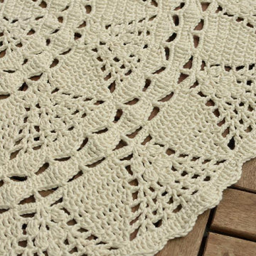 White Tea Doily Rug