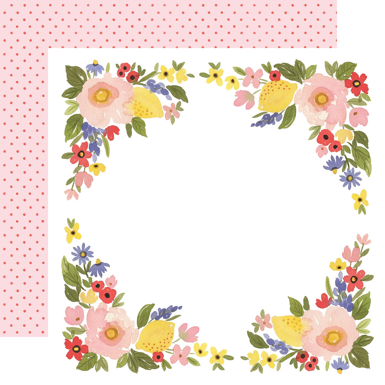Echo Park Paper Oh Happy Day Spring Double-Sided Cardstock 12"X12" 25/Pkg - Bloom Border