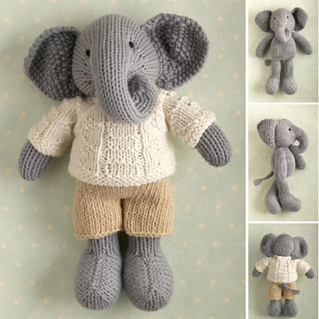 Boy Elephant in a textured sweater