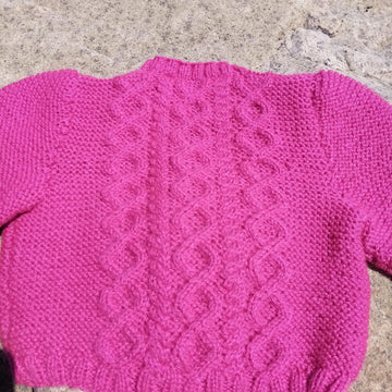 Pretty girl's cabled cardigan