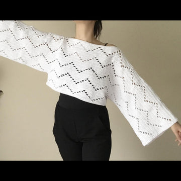 Tara Zig Zag Kimono Sleeve Top N 698