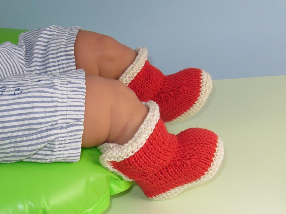Baby 2 Colour Simple Trim Booties