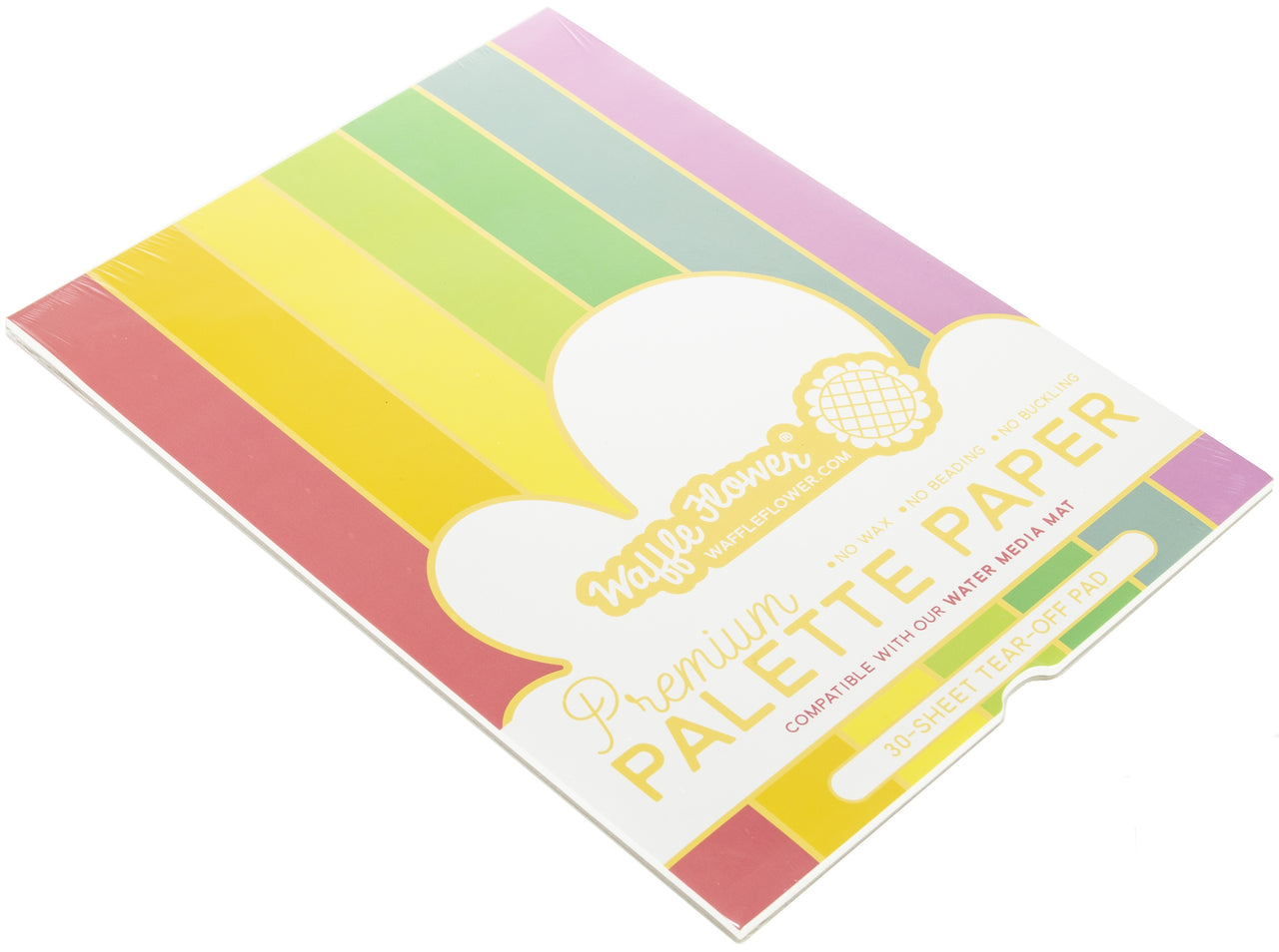 Waffle Flower Crafts Waffle Flower Premium Palette Paper Pad 9"X12" 30/Pkg - White