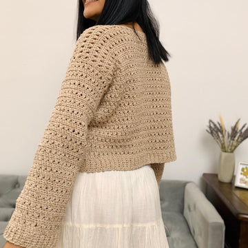 Crisscross stitch sweater