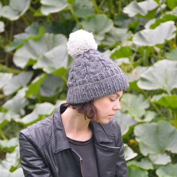 Gradient Cable Neck Cowl and Hat