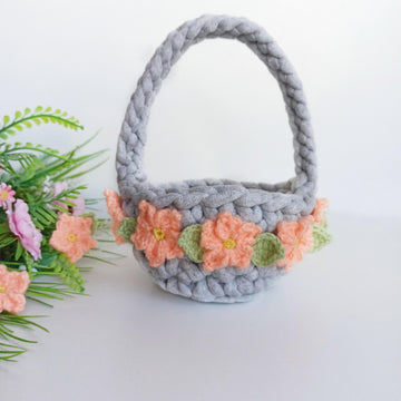 Crochet basket pattern, Easter basket easy crochet pattern
