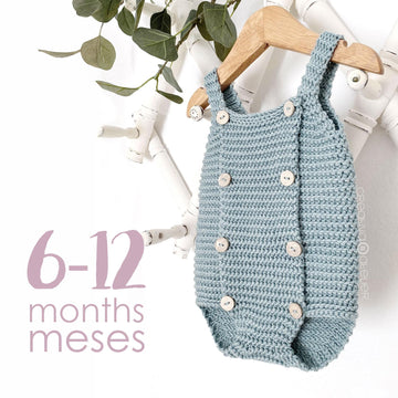 6-12 months - BUTTONY Crochet Romper Pattern