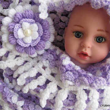 Crochet Flower 3D "Lilac Mosaic"