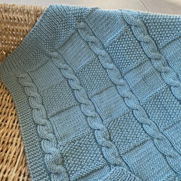 Cable and Moss Blanket