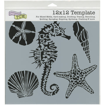 The Crafter's Workshop Crafter's Workshop Template 12"X12" - Sea Creatures